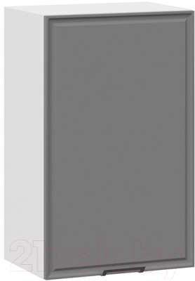 Шкаф навесной для кухни ТриЯ Белладжио 1В45 (белый/софт графит)