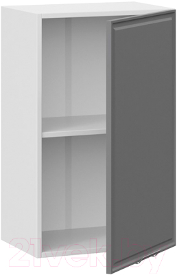 Шкаф навесной для кухни ТриЯ Белладжио 1В45 (белый/софт графит)