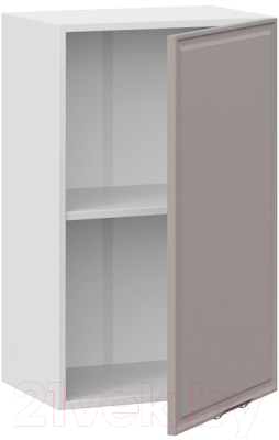 Шкаф навесной для кухни ТриЯ Белладжио 1В45 (белый/софт капучино)