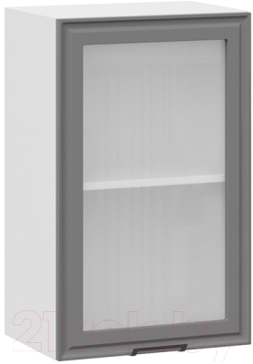 Шкаф навесной для кухни ТриЯ Белладжио 1В45С (белый/софт графит)
