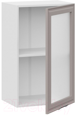 Шкаф навесной для кухни ТриЯ Белладжио 1В45С (белый/софт капучино)
