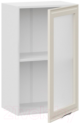 Шкаф навесной для кухни ТриЯ Белладжио 1В45С (белый/софт панакота)