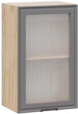 Шкаф навесной для кухни ТриЯ Белладжио 1В45С (дуб крафт золотой/софт графит)