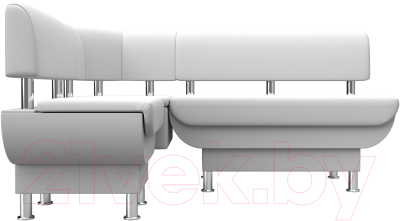 Уголок кухонный мягкий Лига Диванов Альфа левый / 116734L (экокожа белый)