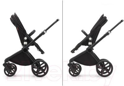 Детская универсальная коляска Bugaboo Fox Cub 2 в 1 с капюшоном (Black/Desert Beige)