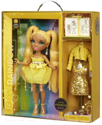 Кукла с аксессуарами Rainbow High Fantastic Санни / 42101 (желтый)