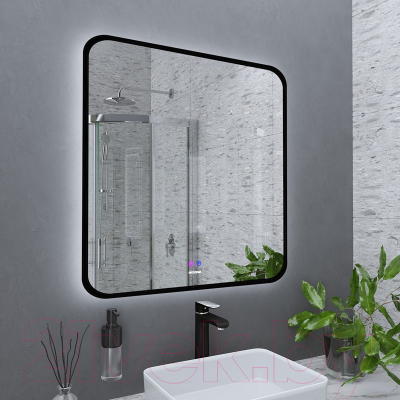 Зеркало Grossman Elegans-норма Black LED / 1780802 (с сенсорным выключателем и подогревом)