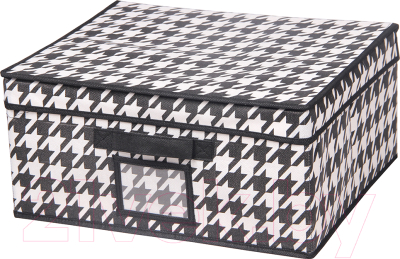 Коробка для хранения Handy Home Пепита 400x330x180 / UC-49 (черный/белый)