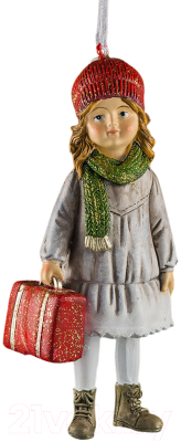 Елочная игрушка Erich Krause Decor Девочка с чемоданом / 56493