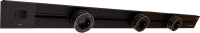 Комплект трековых розеток Track socket Шинопровод 100см + 3 Евро розетки (черный) - 