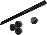 Комплект трековых розеток Track socket Шинопровод 100см + 3 Евро розетки + 1 USB розетка (черный) - 