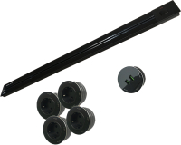 Комплект трековых розеток Track socket Шинопровод 100см + 4 Евро розетки + 1 USB розетка (черный) - 