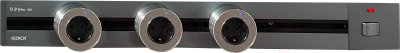Комплект трековых розеток Track socket Шинопровод 60см + 3 Евро розетки (серый)