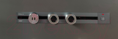 Комплект трековых розеток Track socket Шинопровод 60см + 2 Евро розетки + 1 USB розетка (серый)