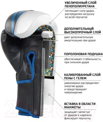 Боксерские перчатки Insane Montu / IN23-BG500 (14oz, синий)