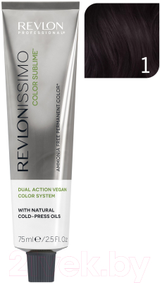 Крем-краска для волос Revlon Professional Revlonissimo Color Sublime Vegan тон 1 (75мл)