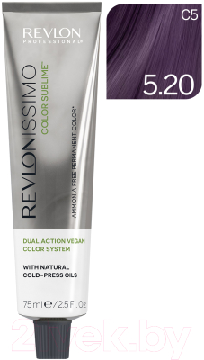 Крем-краска для волос Revlon Professional Revlonissimo Color Sublime Vegan тон 5.20 (75мл)