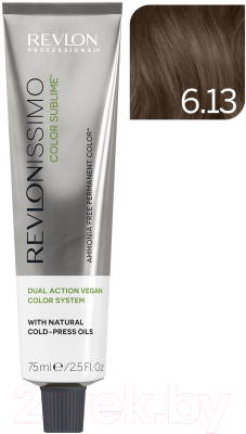 Крем-краска для волос Revlon Professional Revlonissimo Color Sublime Vegan тон 6.13 (75мл)