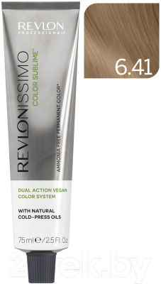 Крем-краска для волос Revlon Professional Revlonissimo Color Sublime Vegan тон 6.41 (75мл)