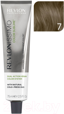 Крем-краска для волос Revlon Professional Revlonissimo Color Sublime Vegan тон 7 (75мл)