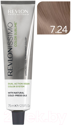 Крем-краска для волос Revlon Professional Revlonissimo Color Sublime Vegan тон 7.24 (75мл)