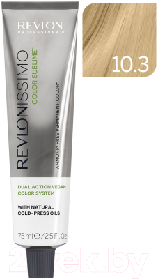 Крем-краска для волос Revlon Professional Revlonissimo Color Sublime Vegan тон 10.3 (75мл)