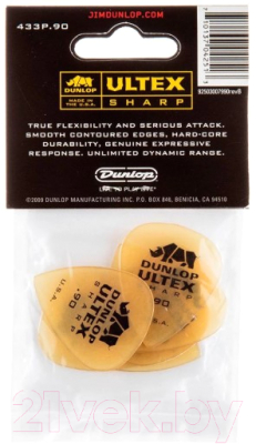 Набор медиаторов Dunlop Manufacturing Ultex Sharp 433P.90