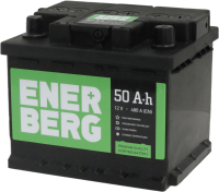 Автомобильный аккумулятор Enerberg 6СТ-50VLR 480A R+ низкий (50 А/ч) - 