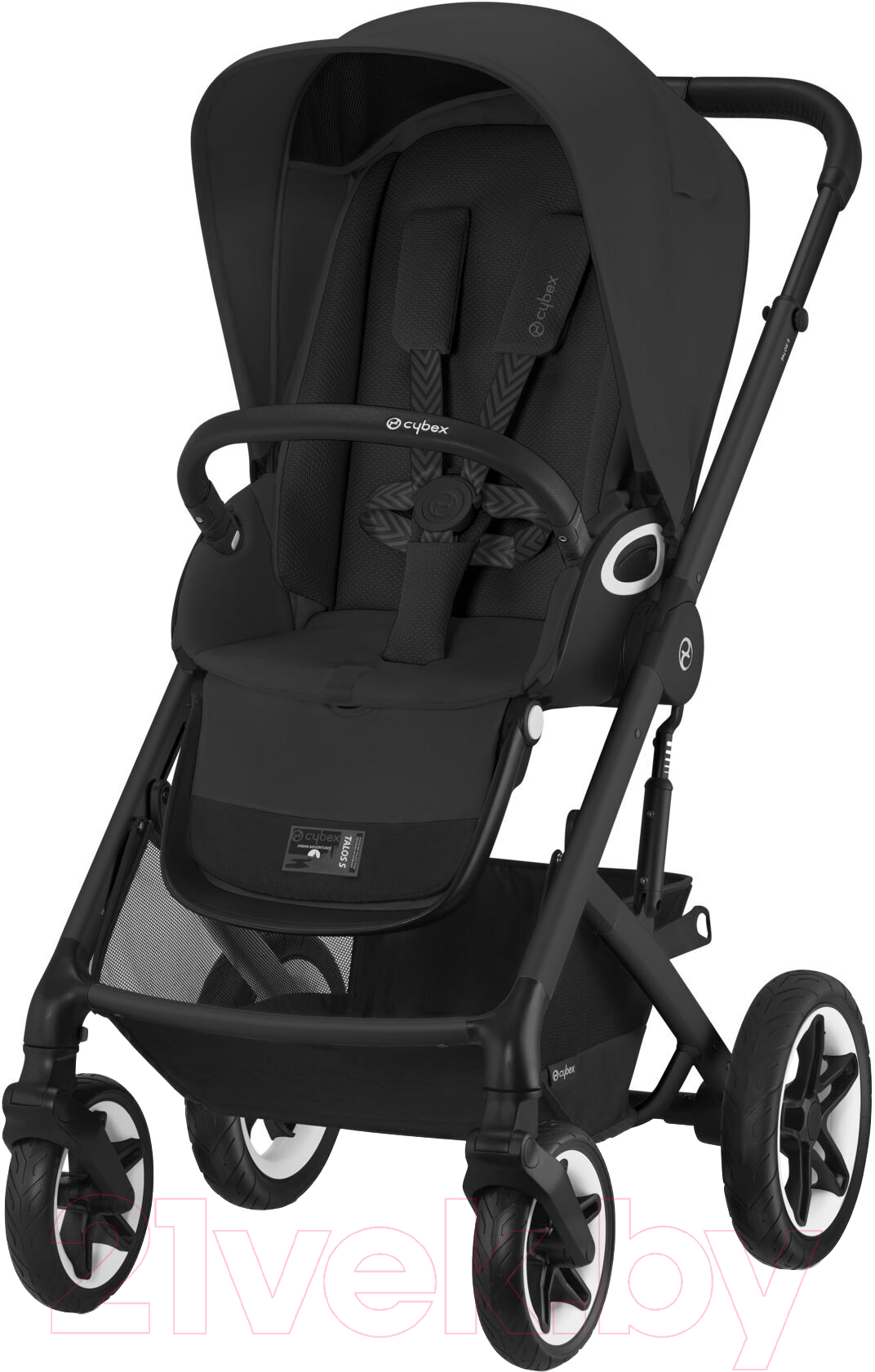 Детская прогулочная коляска Cybex Talos S Lux BLK с дождевиком