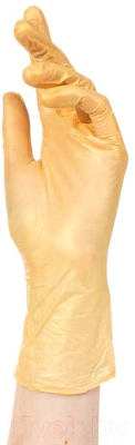 Перчатки одноразовые Adele Для индустрии красоты нитриловые неопудренные / 012М (М, 100шт, золото)