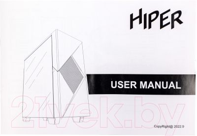Корпус для компьютера HIPER Cyclops BR (черный, без БП)