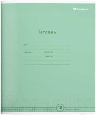 Набор тетрадей Schoolformat ТШК18-ПЗЛ-НМП (20шт, пастельный зеленый)