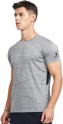 Футболка спортивная Kelme Round Neck T-shirt / 8151TX1001-200 (L, серый)