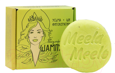 Твердый шампунь для волос Meela Meelo Бессульфатный Усьма-ши-фитокератин (85г)