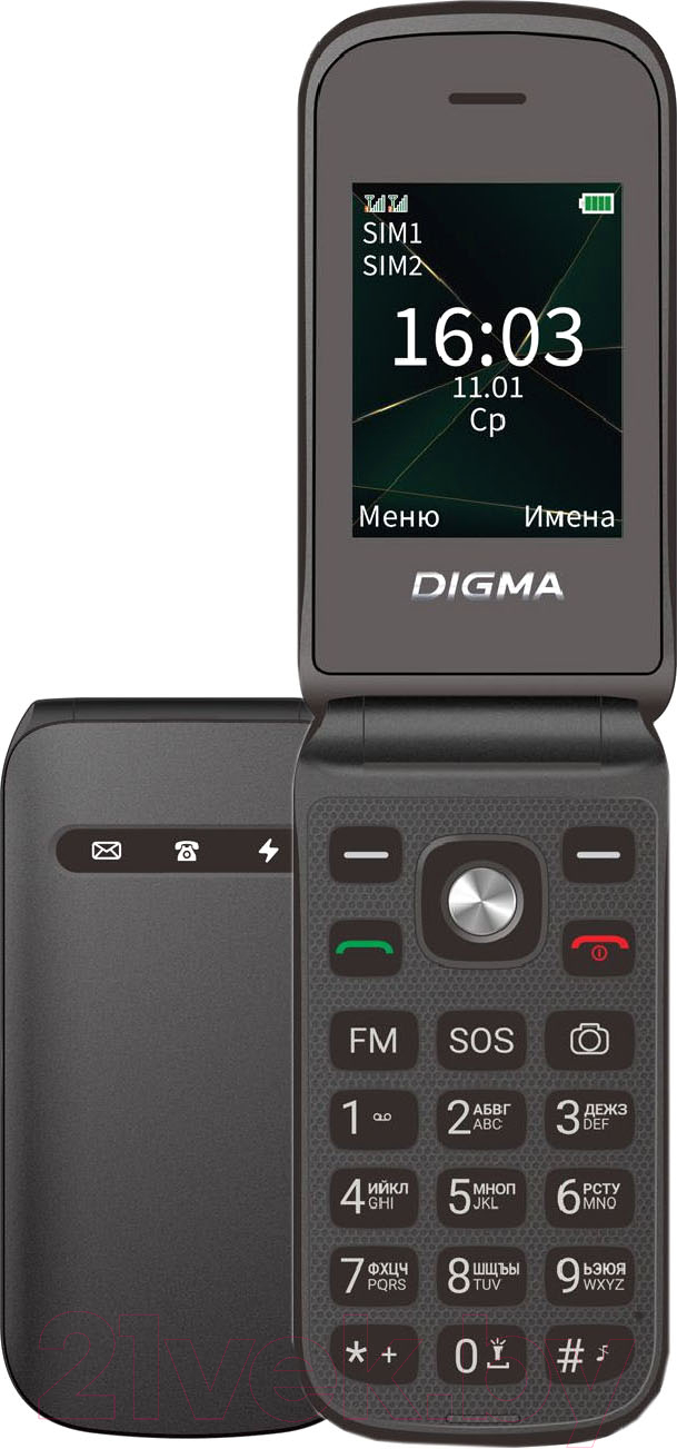 Digma VOX FS241 черный Мобильный телефон 2 SIM-карты раскладушка купить в  Минске, Гомеле, Витебске, Могилеве, Бресте, Гродно