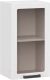 Шкаф навесной для кухни ТриЯ Детройт 1В45С исп.2 (белый/белый глянец) - 