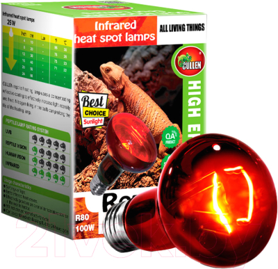 Лампа для террариума Mclanzoo Infrared Heat. Инфракрасная R80 100Вт / 8622033/MZ