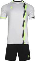 Футбольная форма Kelme Short Sleeve Football Uniform / 8151ZB1002-202 (M, серый/черный) - 