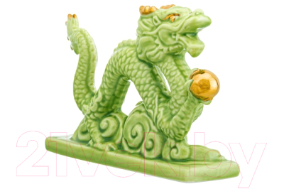 Статуэтка Elan Gallery Китайский дракон / 330877 (зеленый/золото)