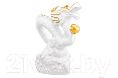 Статуэтка Elan Gallery Китайский дракон / 330878 (белый/золото)