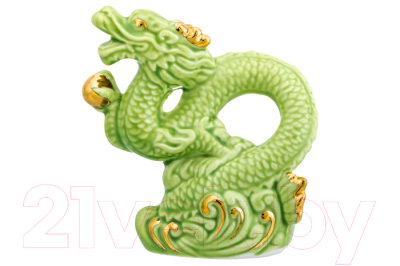 Статуэтка Elan Gallery Китайский дракон / 330879 (зеленый/золото)