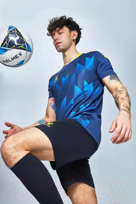 Футбольная форма Kelme Short-Sleeved Football Suit / 8251ZB1003-416 (4XL, темно-синий/черный)