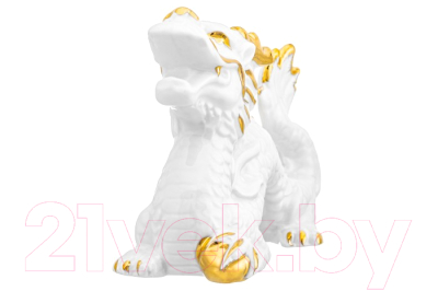 Статуэтка Elan Gallery Китайский дракон / 330880 (белый/золото)