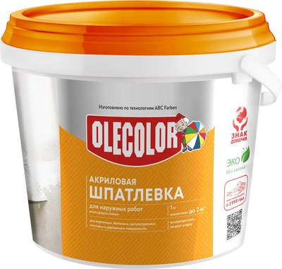 Шпатлевка Olecolor Для наружных работ (3кг) - 