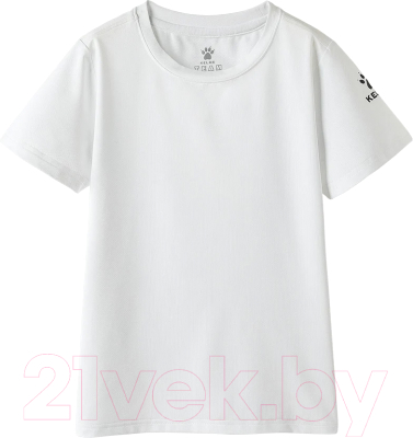 Футболка спортивная детская Kelme Children's Crew Neck T-shirt / 8151TX3002-100 (р.120, белый)