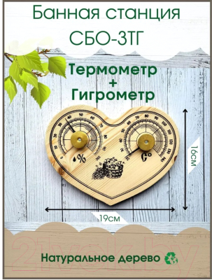Термогигрометр для бани Первый термометровый завод СБО-3ТГ