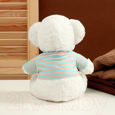 Мягкая игрушка Sima-Land Белый медведь в голубой кофте / 9826735