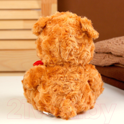 Мягкая игрушка Sima-Land Медведь с сердцем / 9473220 (коричневый)