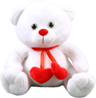 Мягкая игрушка Sima-Land Медведь с сердечками / 9473222 (белый) - 