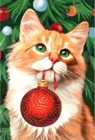 Картина по номерам Школа талантов Рыжий кот с шариком / 7915486 - 